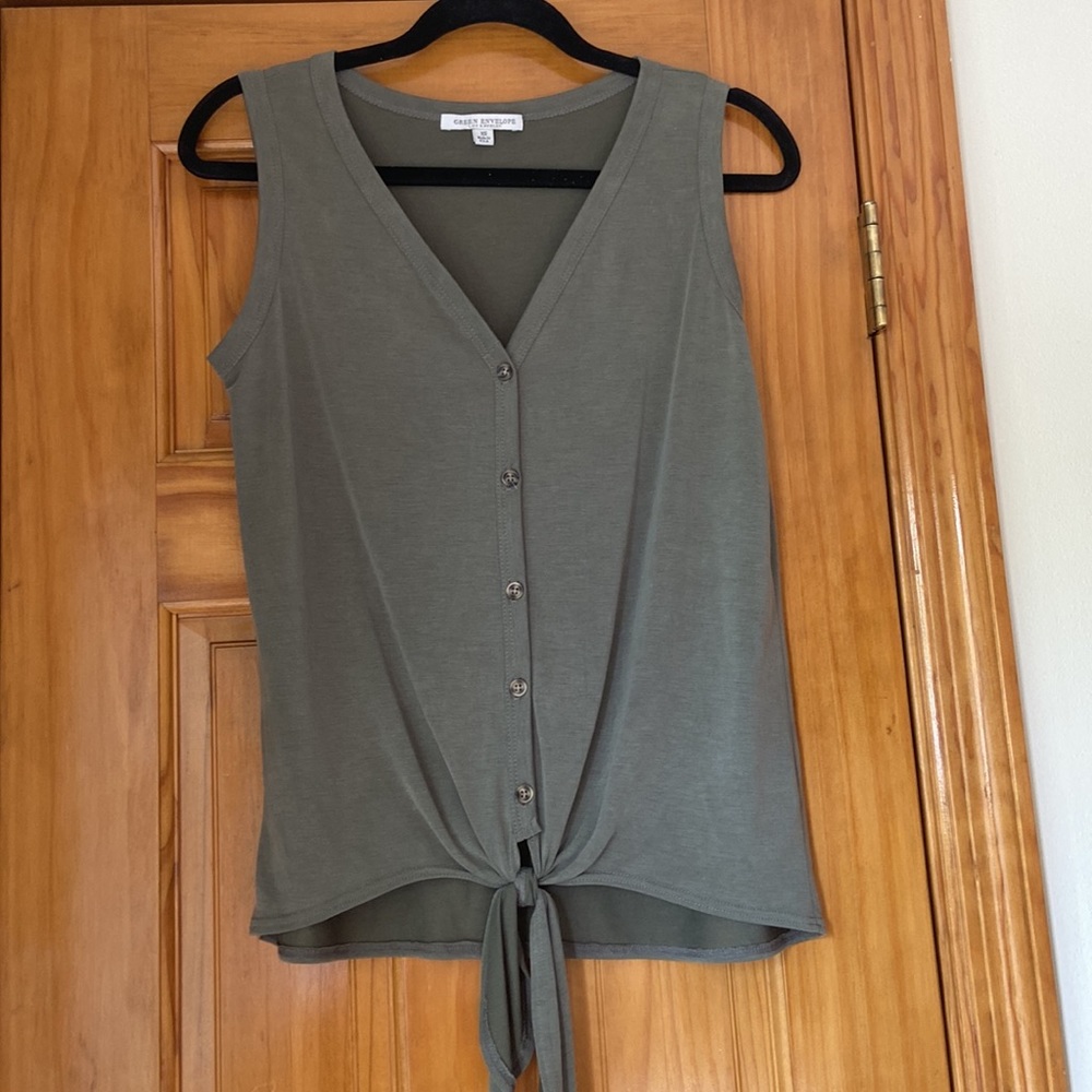 Green tank top